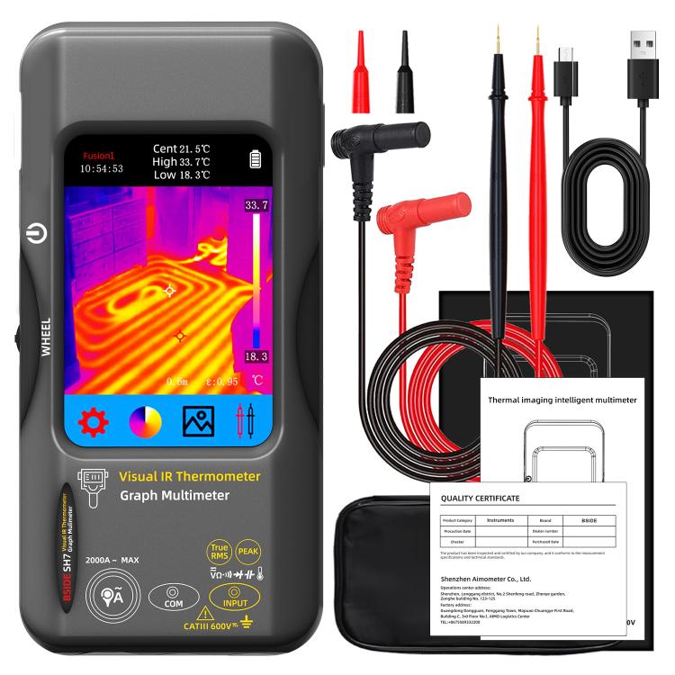 Thermal Imager Multimeter Handheld Touch Screen High Accuracy Thermometer, BSIDE SH7 Standard, BSIDE SH7 Standard+Flexible Coil, BSIDE SH7 Standard+Macro Lens, BSIDE SH7 Standard+Macro Lens+Flexible Coil Thermal Imager Multimeter Handheld Touch Screen High Accuracy Thermometer, BSIDE SH7 Standard, BSIDE SH7 Standard+Flexible Coil, BSIDE SH7 Standard+Macro Lens, BSIDE SH7 Standard+Macro Lens+Flexible Coil